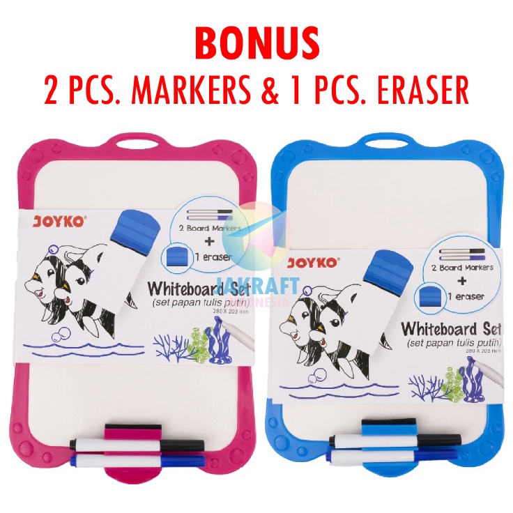 

SALE 1 Set Papan Tulis Gantung A4 JOYKO WBS17CO Bonus Spidol Whiteboard White Board Eraser