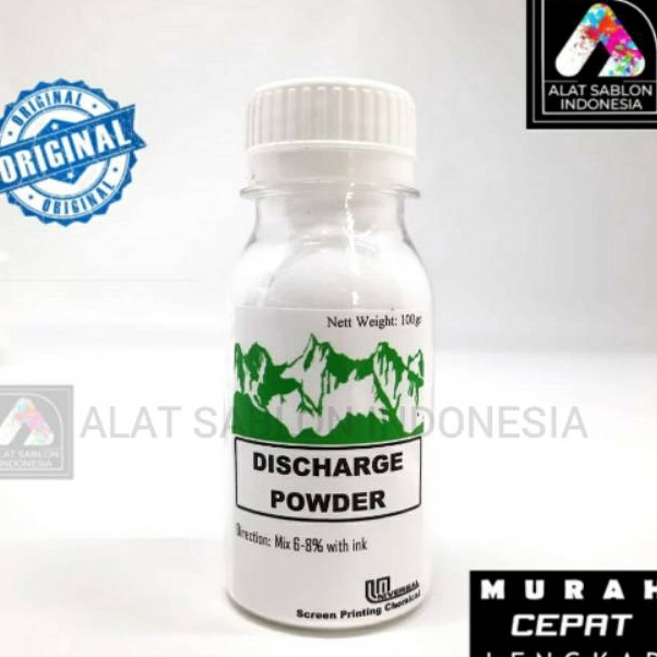 

Segera Miliki BUBUK SERBUK DISCHARGE CABUT WARNA 1GR ALAT SABLON