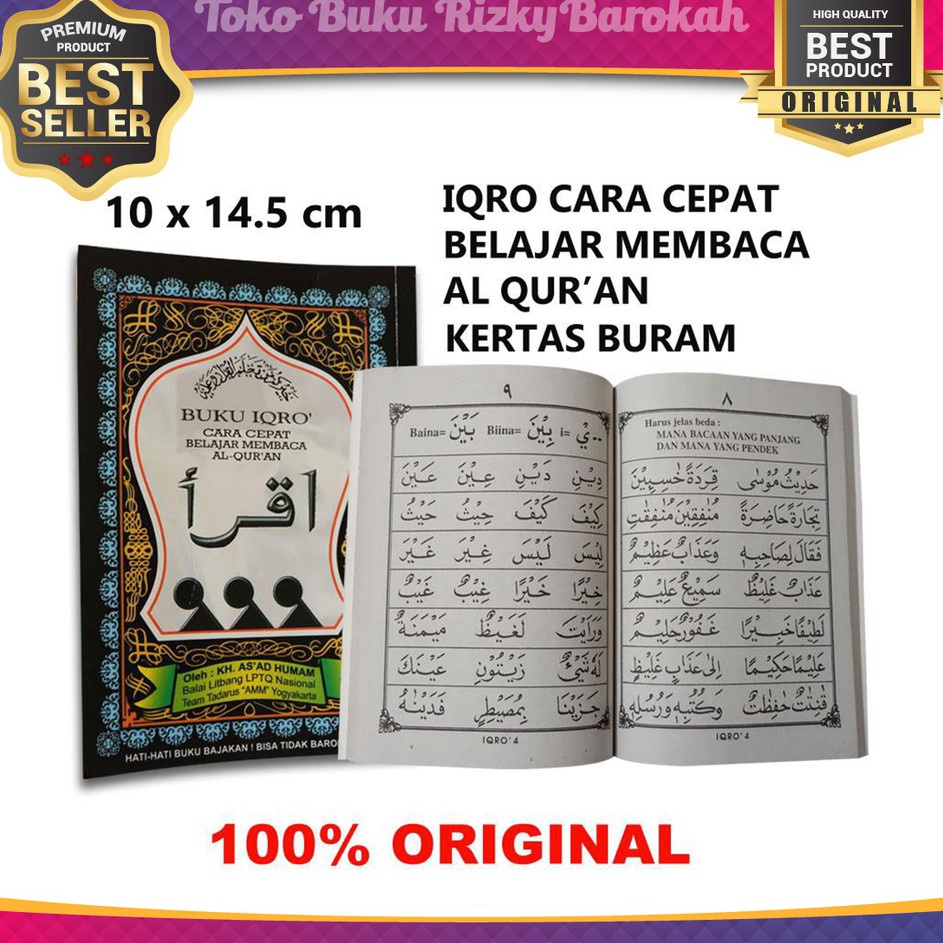 

Banyak Promo BUKU IQRO KERTAS CD UKURAN 21 x 16 cm ORIGINAL Panduan Mengaji IQRO Anak Anak Bendel Besar Ukuran A5 Kertas CDKoran