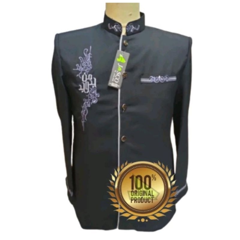 Jasko Motif Bordir sederhana MJD Original Premium/Jas Koko Formal/Koko Dewasa/Jas Polos