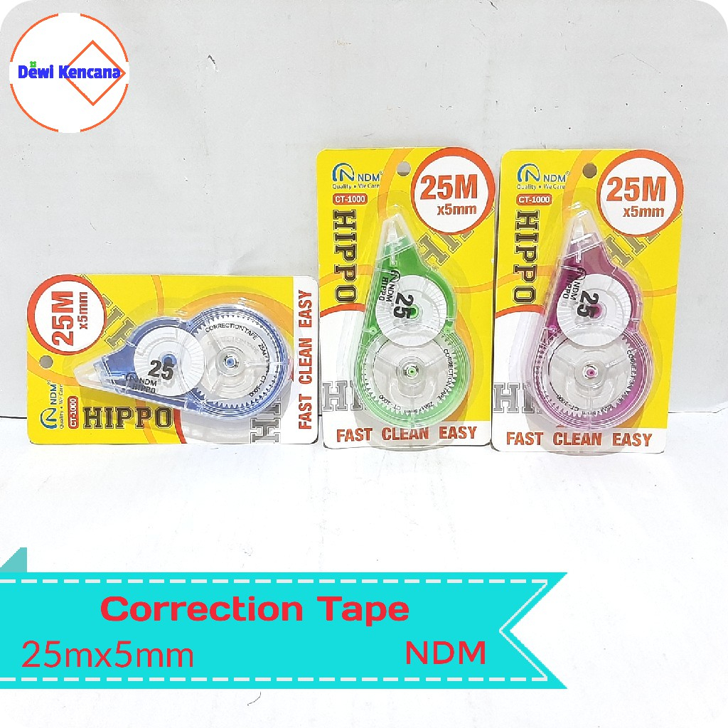 

Correction Tape 25 Meter NDM HIPPO CT-1000