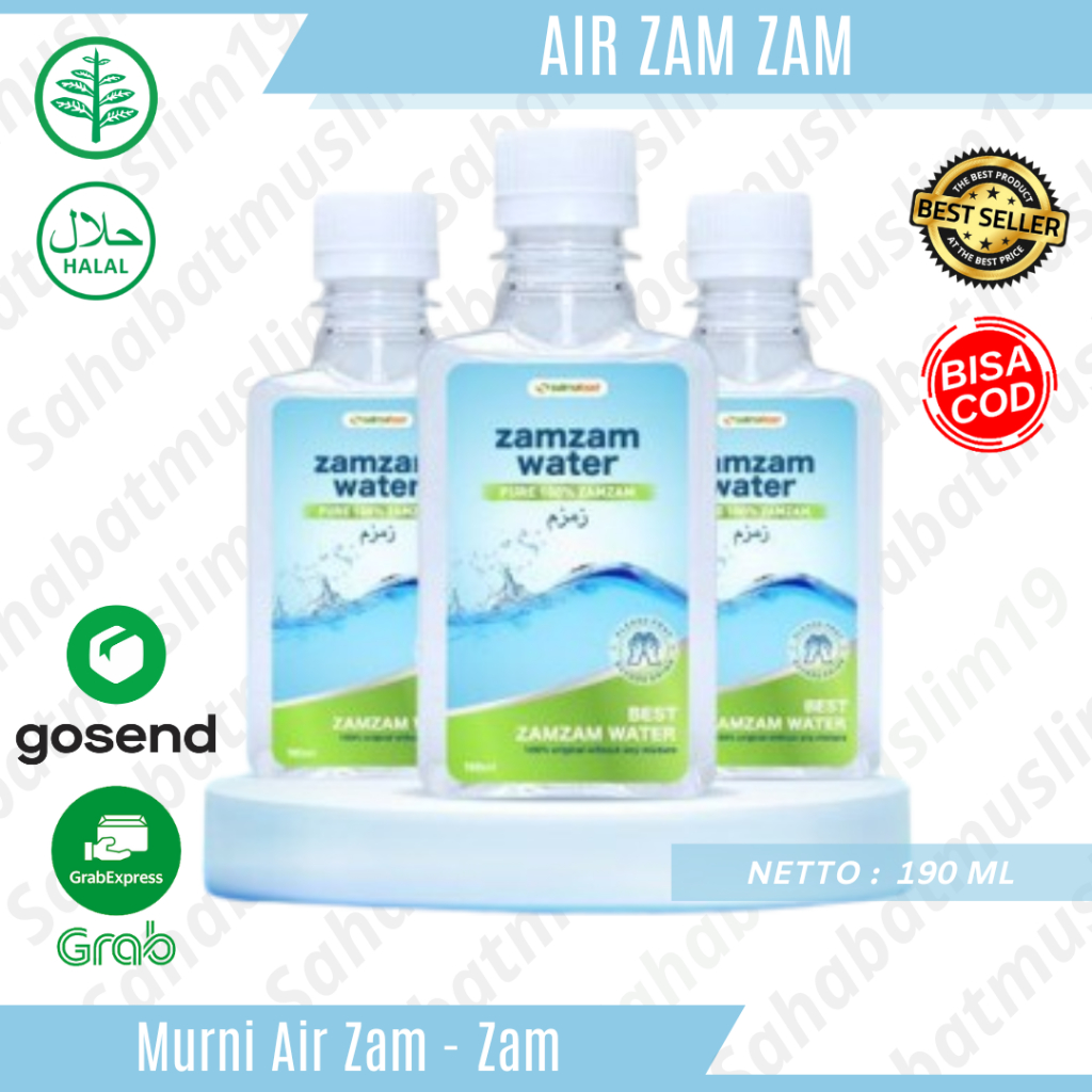 

Air Zam zam 190 ML 100% Murni Air Zam zam Salma Food Original