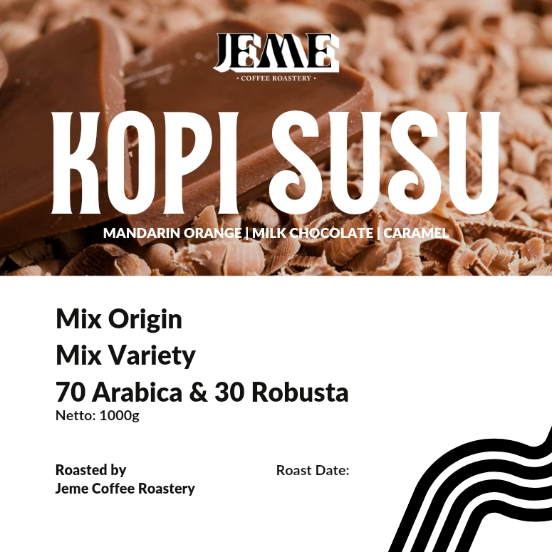 

Jeme Roastery Biji Kopi Houseblend 70 Arabika / 30 Robusta 1KG (Blend Kopi Susu)