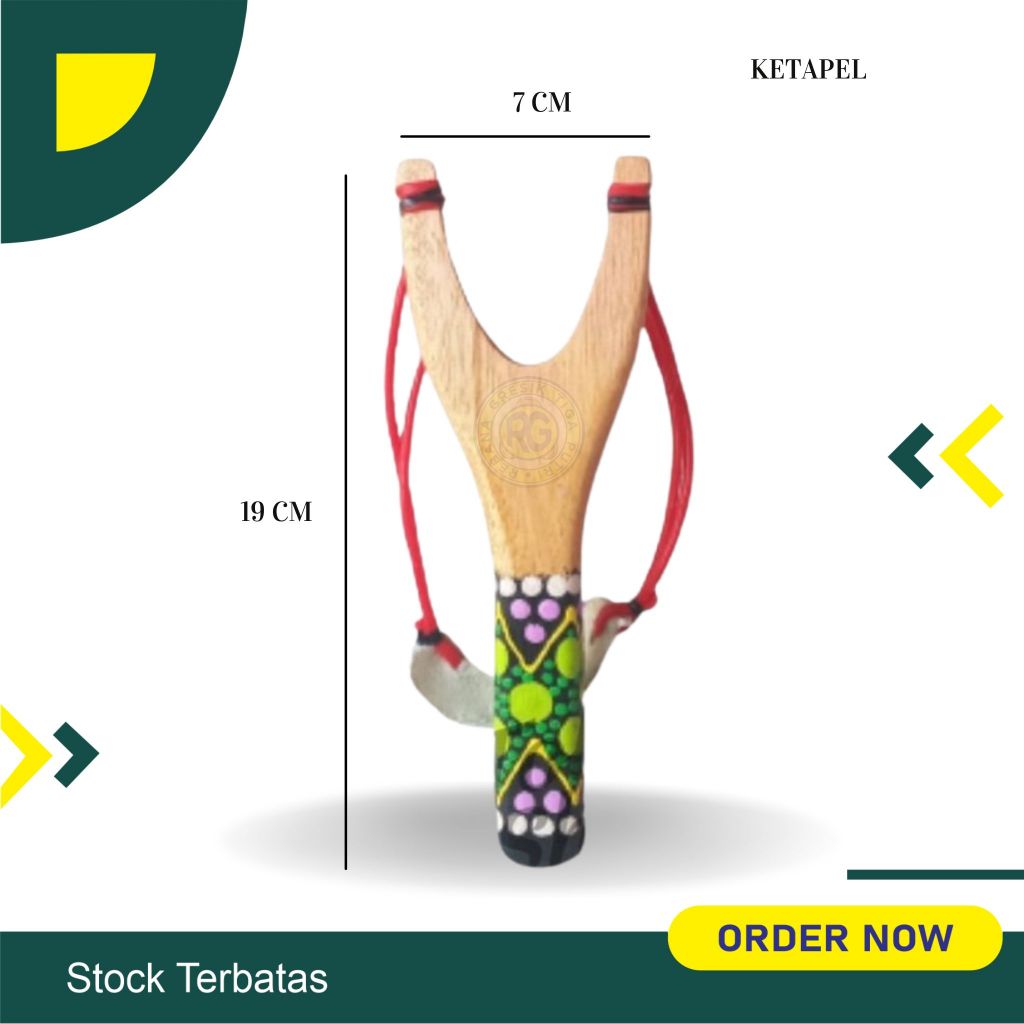 Ketapel Kayu Tradisional, Mainan Anak Karet Elastis & Kuat