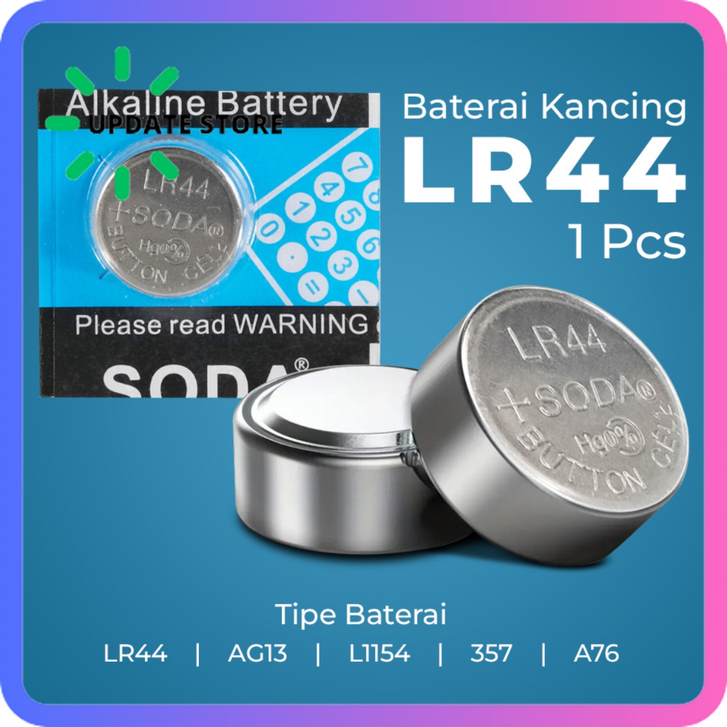 Baterai Kancing Lithium LR44 AG13 L1154 357 A76 1.5V 1 PCS