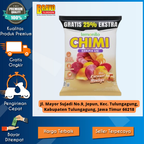 

Bravo Supermarket Tulungagung - Lemonilo Chimi Keripik Ubi Karamel Mentega 50g