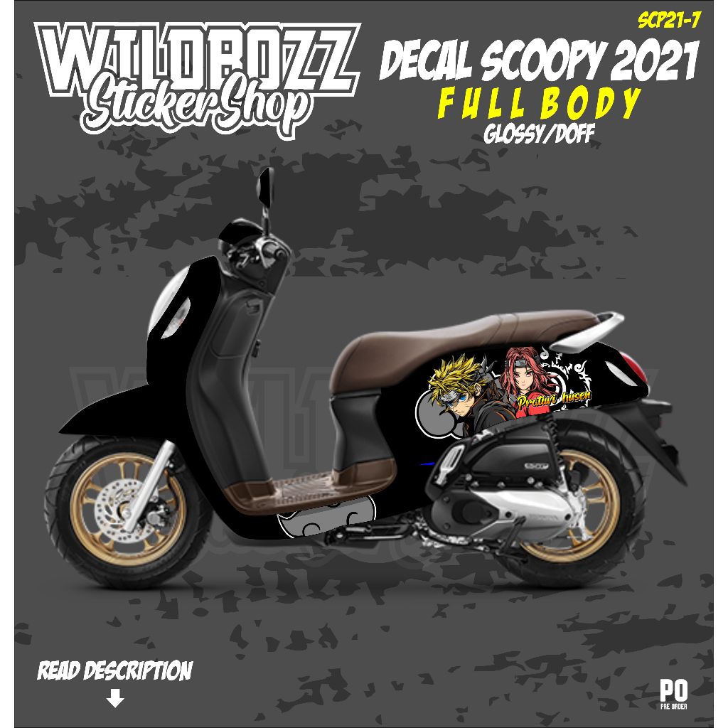 decal scoopy 2021 full body naruto keren (scp21-7) WILDBOZZ STICKER