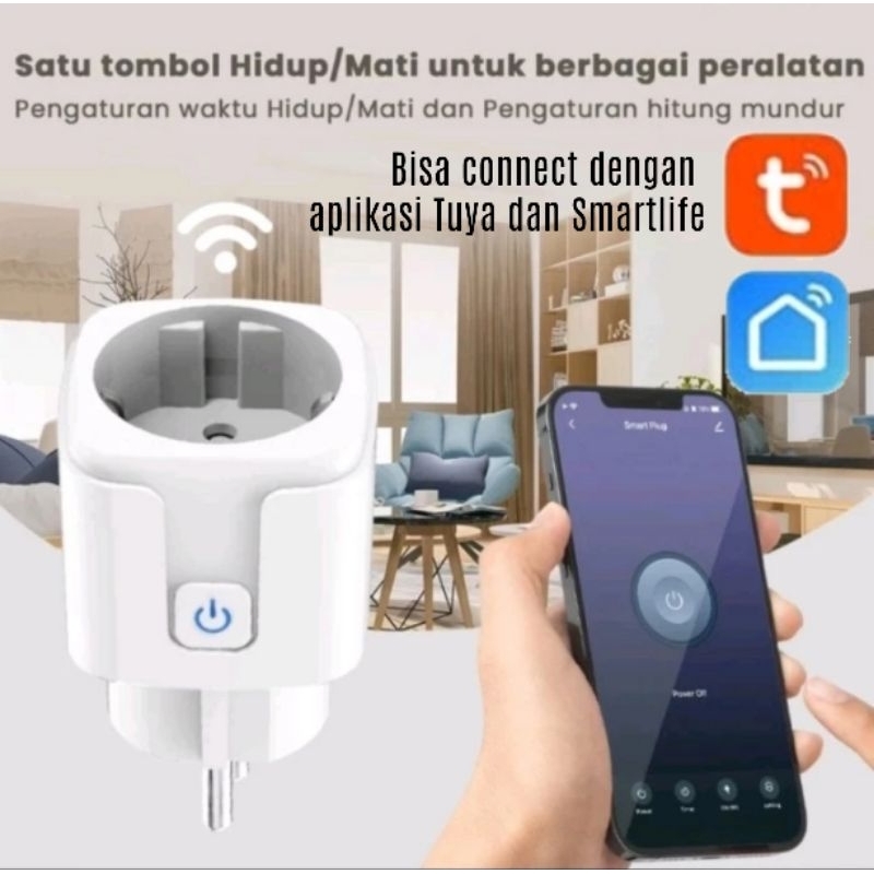 Wifi Smart Plug Socket 16A / Wifi Stop Kontak Colokan Smart Switch