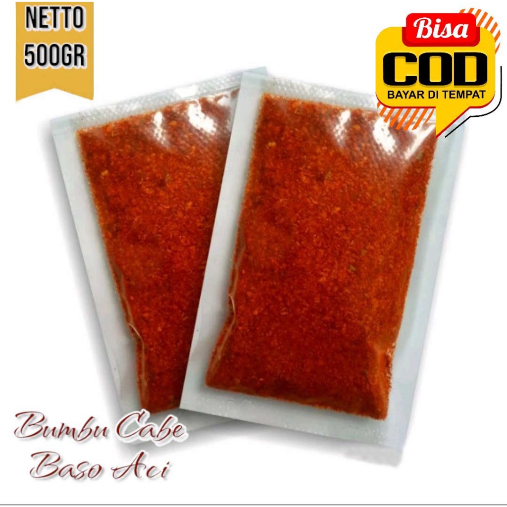 

Bumbu Cabe 500 GR Premium Cabe Bubuk Tabur Bumbu Baso Aci Seblak Cuanki