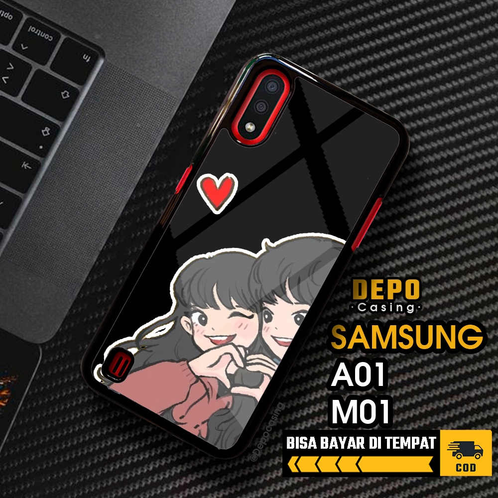 Case Samsung A01 M01 Casing Samsung A01 M01Casing Depo Casing [COUPLE] Case Glossy Case Aesthetic Cu