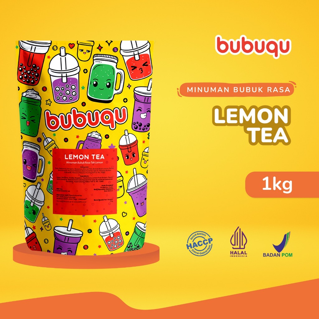 

Bubuqu Lemon Tea Powder Drink 1 Kg - Bubuk Minuman Teh Lemon