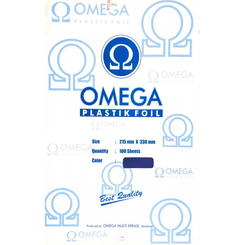

Omega Plastik Foil Transfer Tulisan Hitam ke Biru / Blue