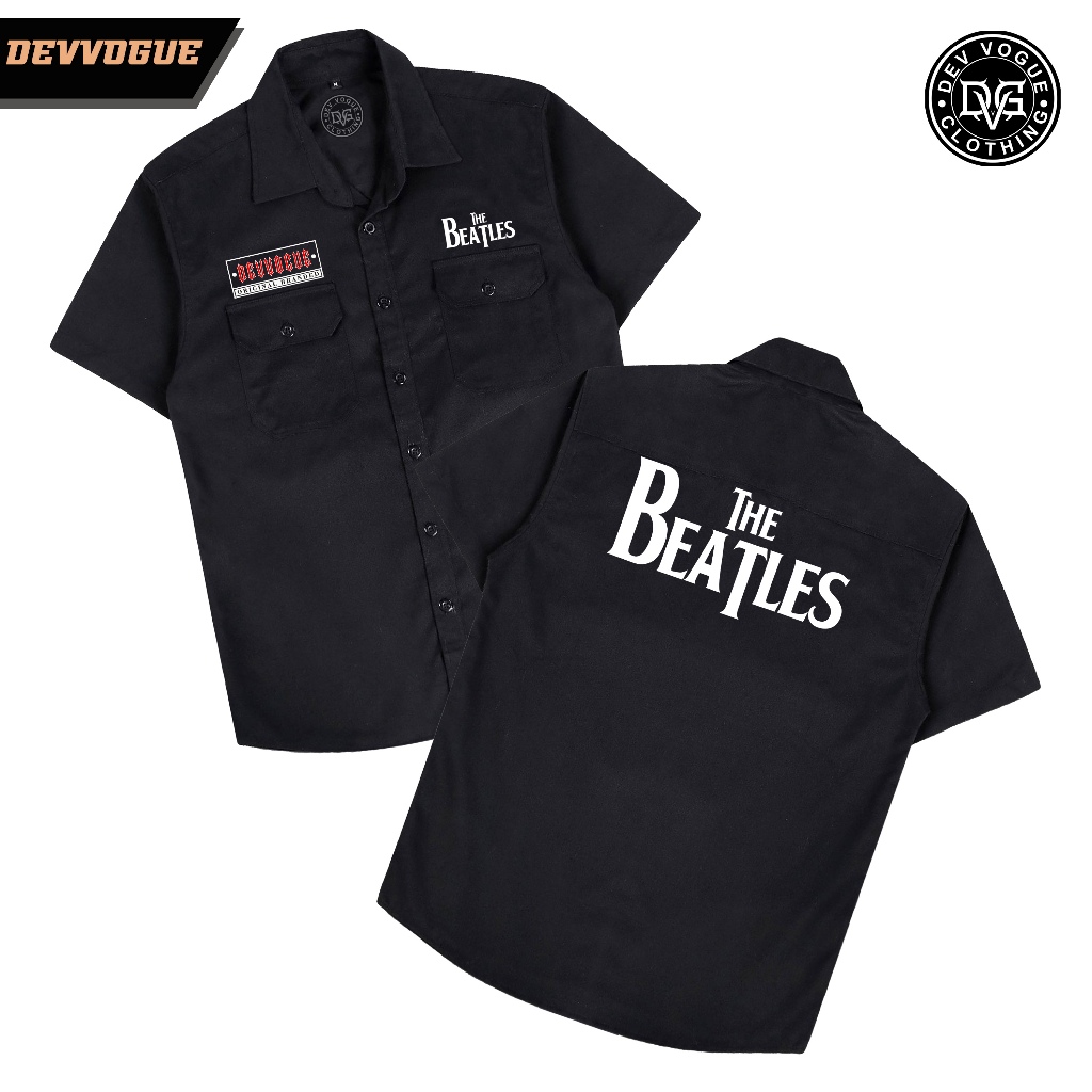 THE BEATLES Workshirt Band Keren / Kemeja Workshirt Distro / DEVVOGUE