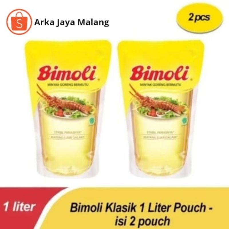 

Bimoli Klasik Minyak Goreng 1 Liter Kemasan Pouch - Isi 2 Pouch