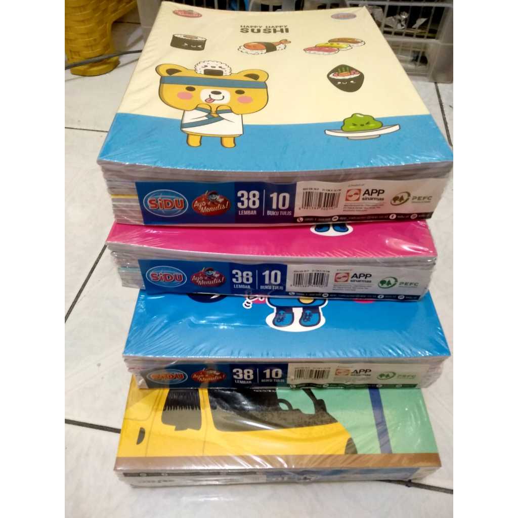 

[Whispers] BUKU TULIS SIDU 38 LBR / BUKU SEKOLAH [PACK- 10PCS] / ( 5 buku )