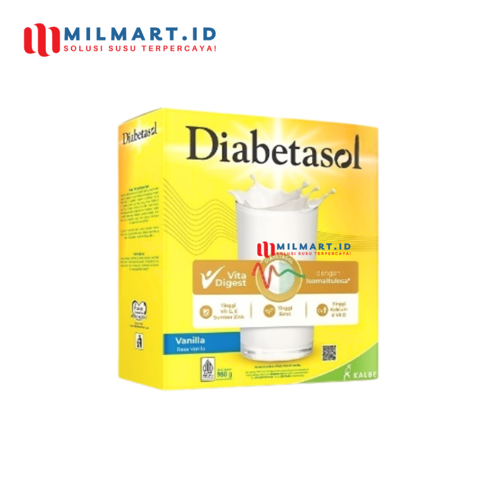

DIABETASOL VANILA 950 G SUSU NUTRISI DIABETES SUSU DEWASA