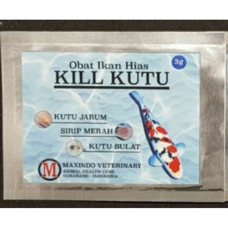 OBAT ANTI KUTU IKAN HIAS KILL KUTU OBAT IKAN HIAS ANTI KUTU BULAT JARUM SIRIP MERAH PADA IKAN HIAS 3