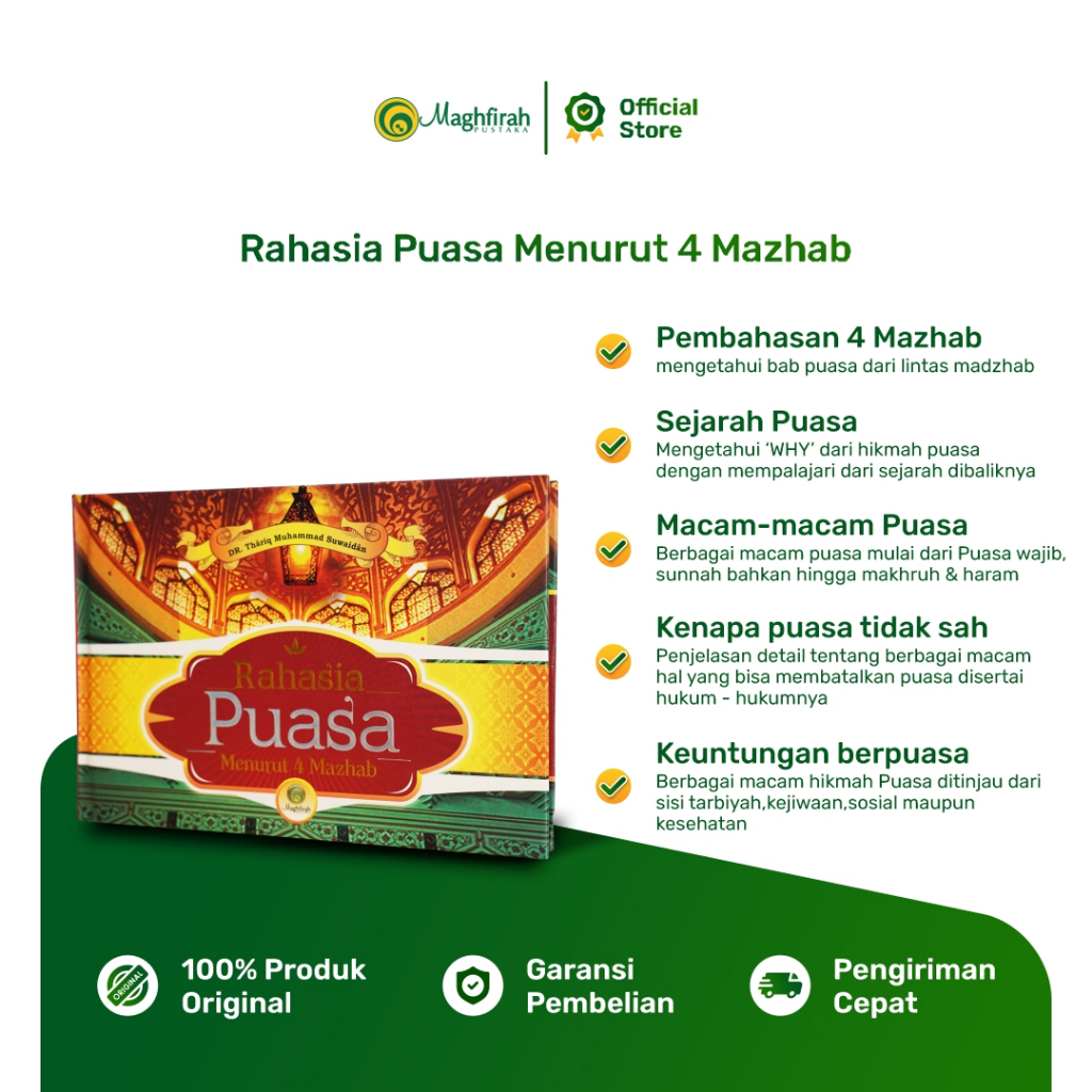 Maghfirah Pustaka Rahasia Puasa Menurut 4 Mazhab Buku Fiqih Panduan Puasa Zakat Fitrah Fidyah Islam