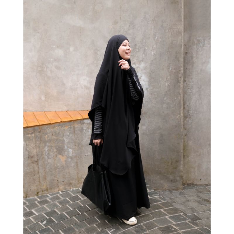 Jetblack Series Terbaru Hijab Alila Gamis Linea, Hazel, Annabelle Hitam Abaya Remaja Syar'i