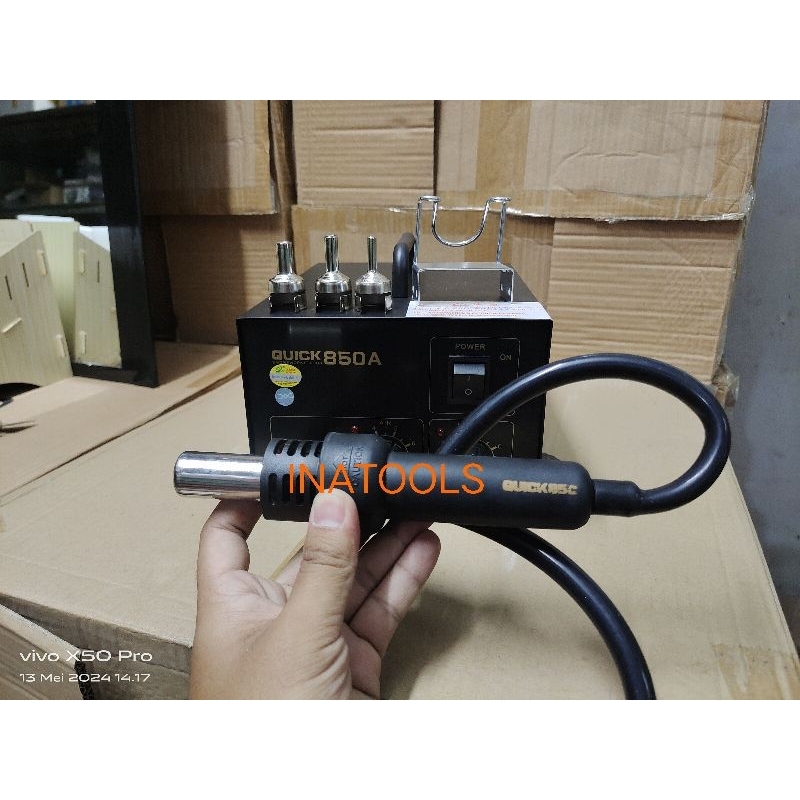 BLOWER QUICK 850A/BLOWER UAP QUICK 850A/SOLDER UAP HOT AIR QUICK 850 ANALOG SESUAI FHOTO