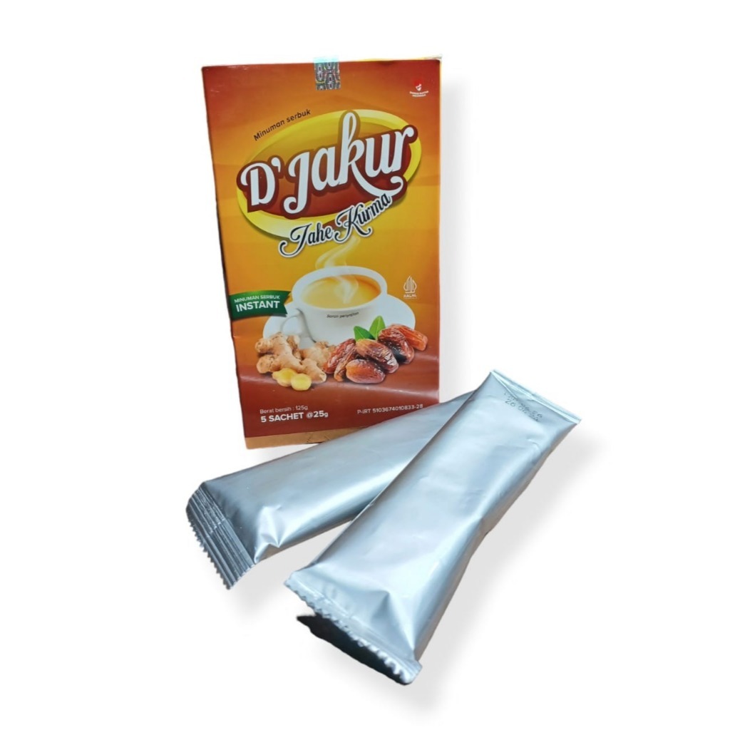 

DJAKUR Jahe Merah Kurma Minuman Herbal Isi 5 Sachet Mengatasi Perut kembung pusing susah tidur demam