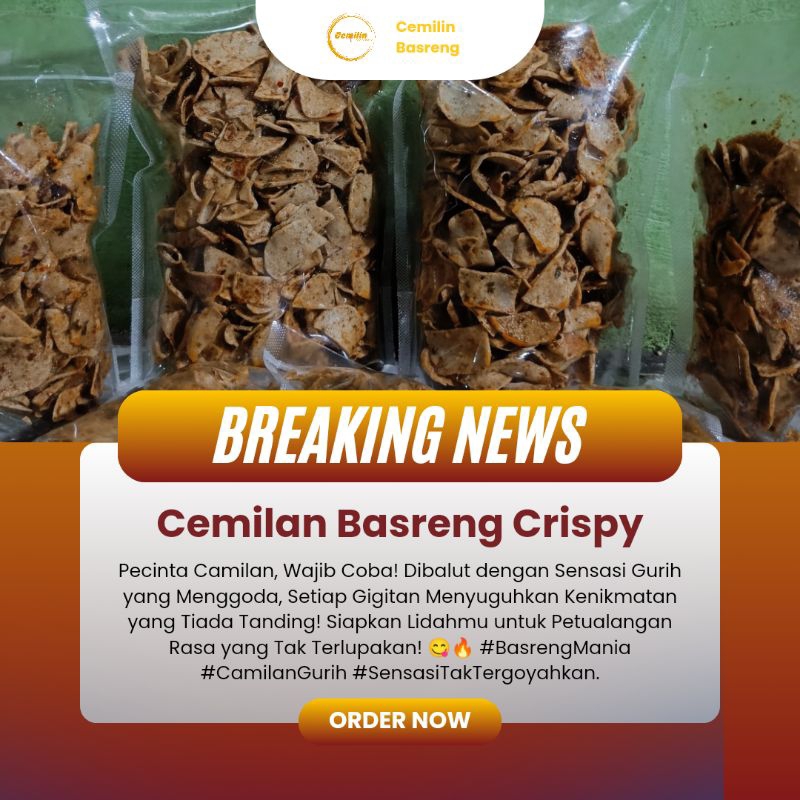 

Basreng Pedas dan Original Daun jeruk 350 gr