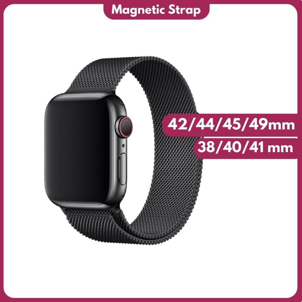 Milanese Magent Loop Strap for iwatch series S10 ultra 9 8 7 6 5 4 3 2 1/S20/DT No 1/YS8 Ultra/HW/IW