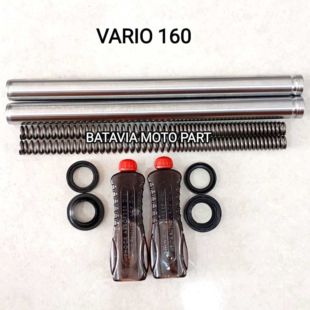 PAKET AS SHOCK SET DEPAN PLUS SEAL SHOCK SET DAN OLI SHOCK MOTOR HONDA VARIO 160