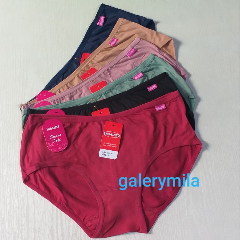 6 PCS CELANA DALAM WANITA MISSLILY 1389 / CD WANITA DEWASA MISSLILY / CD MISSLILY SUPER SOFT