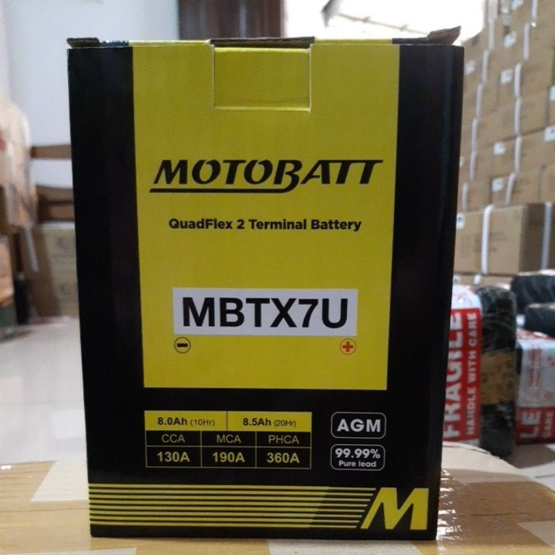 Aki Motor Vespa Sprint, Vespa Primavera, Vespa LX 150 Motobatt MBTX7U Aki Kering