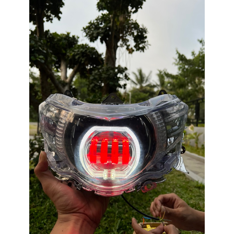 LAMPU DEPAN YAMAHA MIO GT MIO SOUL GT BILED BILLED PROJIE LED SUPER TERANG
