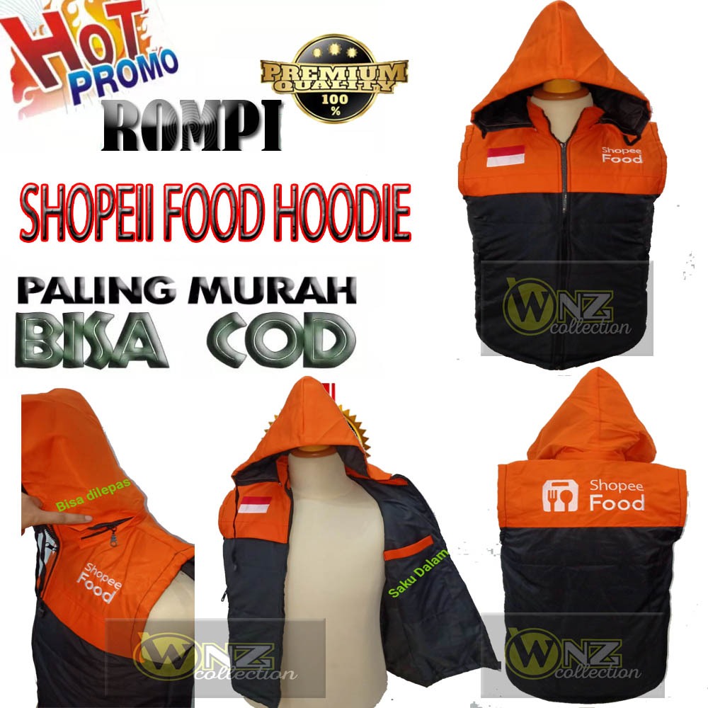 Rompi  Shopie Food Hoodie / Rompi Shopie Food-SIRIP / Rompi TERLARIS TERMURAH