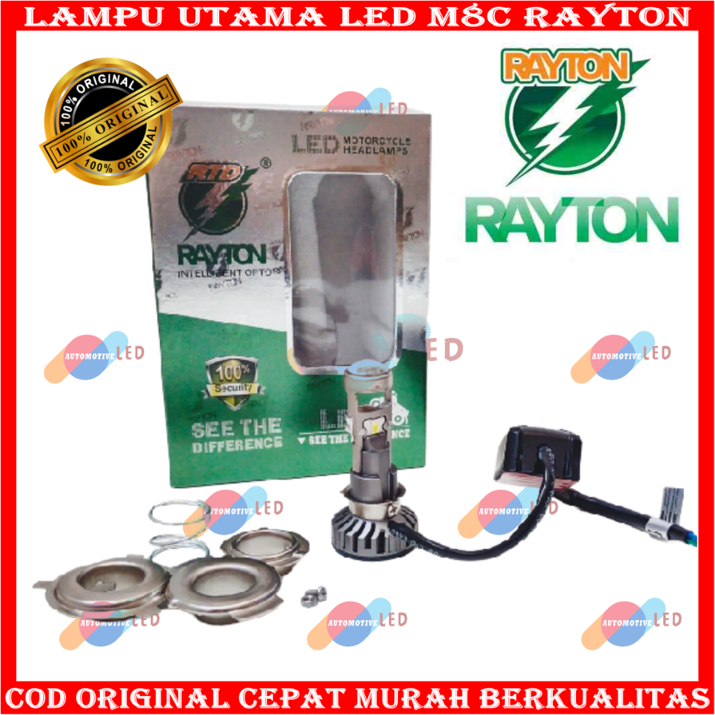 ORIGINAL LAMPU UTAMA H6 M8C RTD 35 WATT UNIVERSAL BILED RAYTON M8C 35 WATT LAMPU DEPAN H4 H7 H6 LAMP