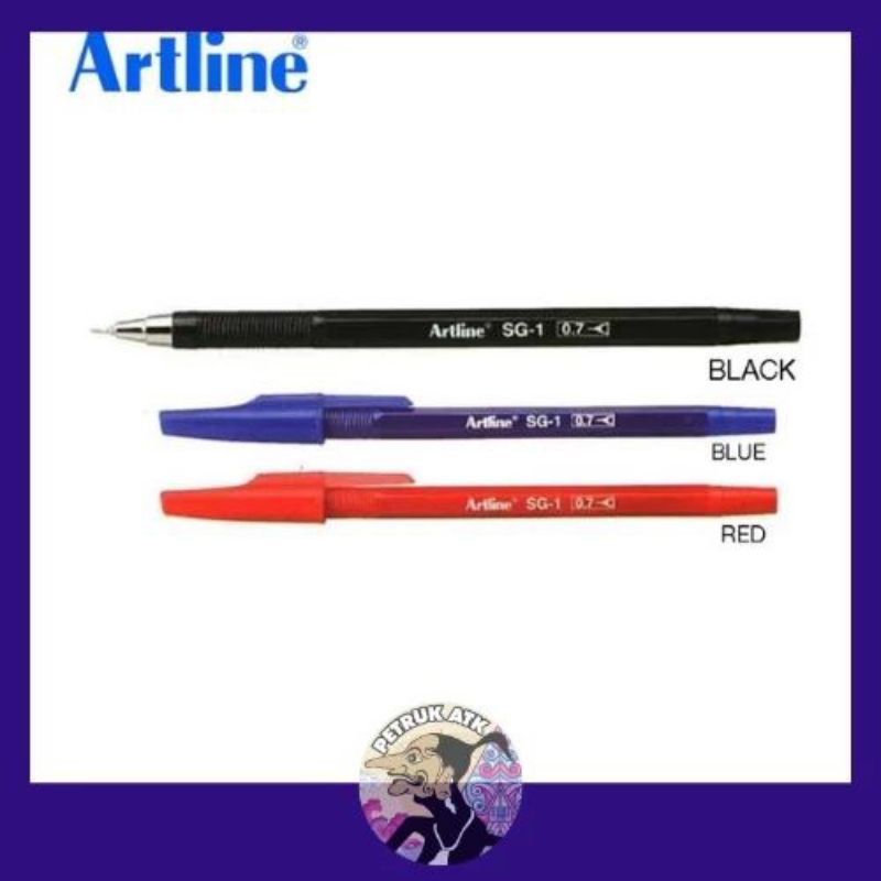 

[PCS] PULPEN BALLPOINT BOLPEN ARTLINE EGB SG-1 0.7 MM HITAM / BIRU / MERAH