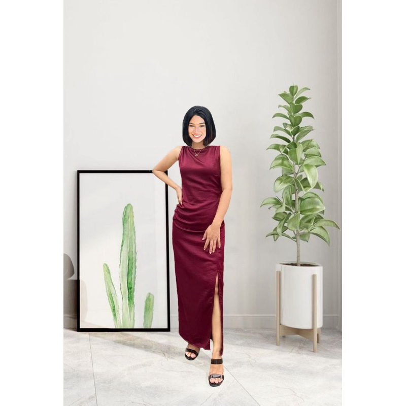 lyodra dress | dress midi | dress non hijab | bridesmaid | dress kondangan | dress korean