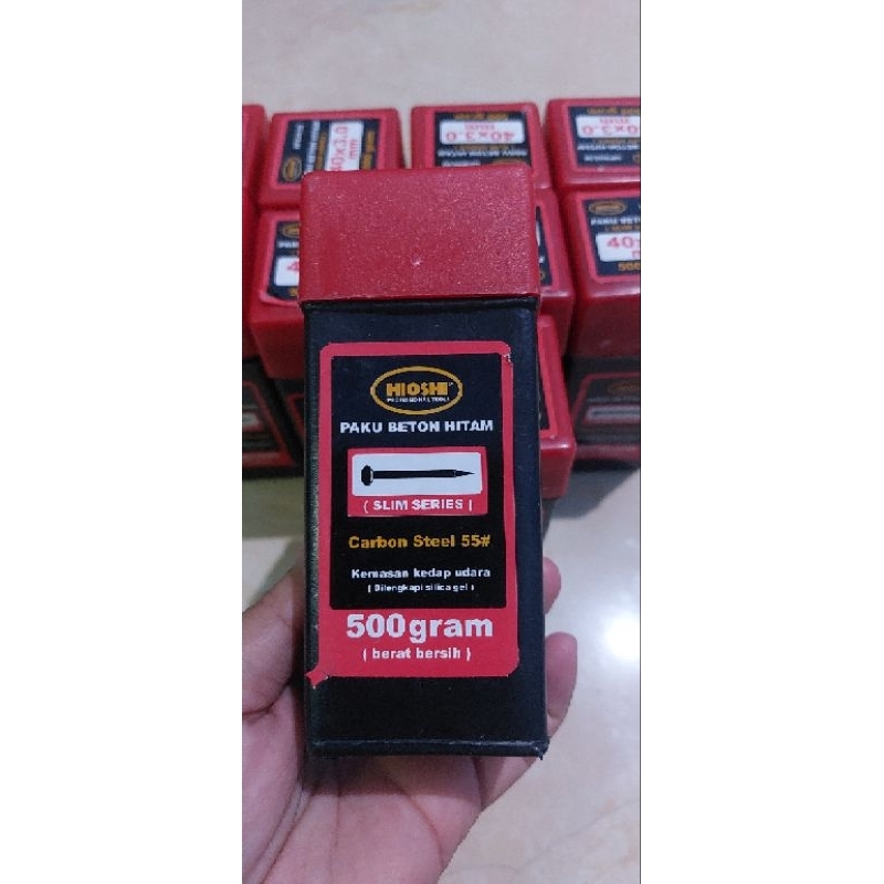 PAKU BETON HITAM 4cm HIOSHI 500gram isi 210pcs