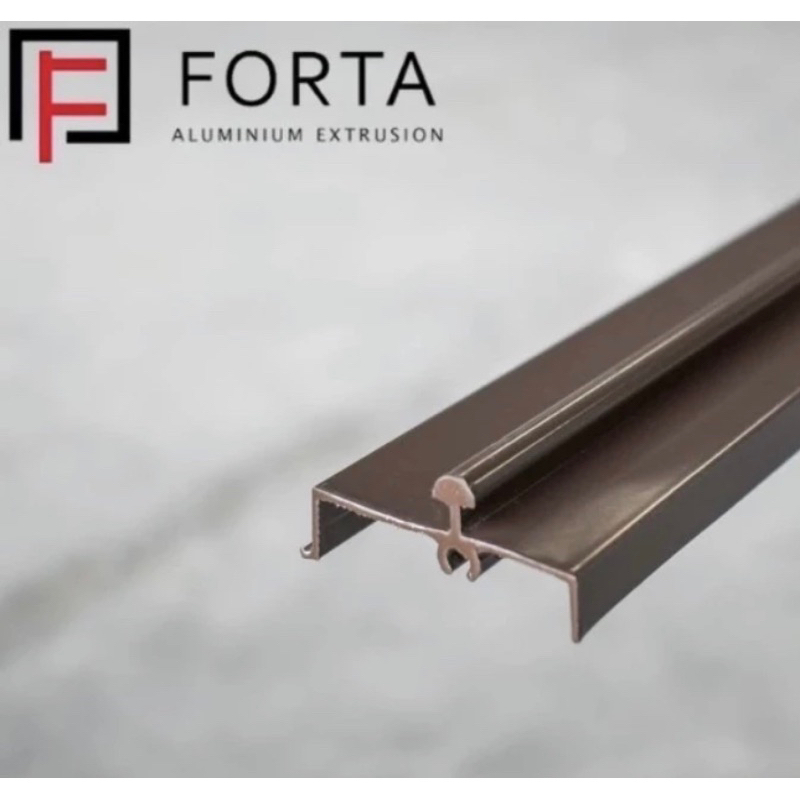 Aluminium Forta Sliding Door 9106 Rel Bawah Tunggal Aluminium Batangan