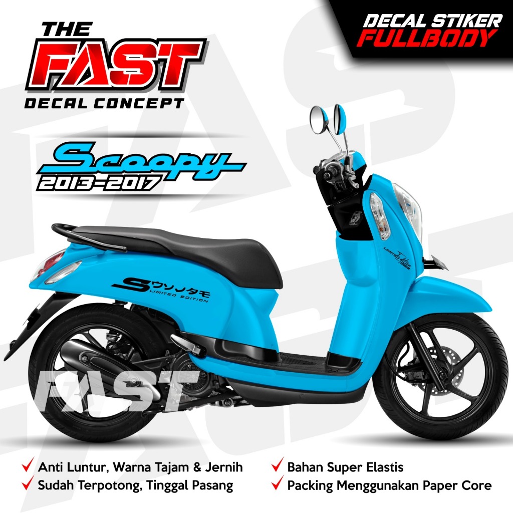 BISA COD DECAL Stiker Scoopy Lama 2013-2017 Fullbody Stiker Scoopy Polosan Dekal Fullbody Untuk Moto