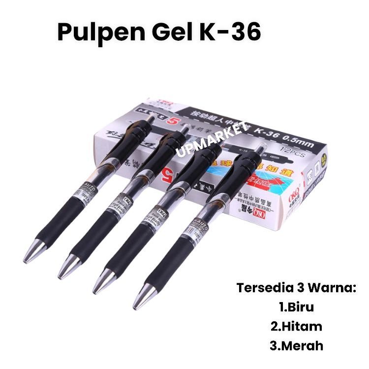 

Pena/Pulpen Gel K-36 Ink 0.5mm Standar Pulpen Alat Tulis Kantor Sekolah/Pena/Pen Pencet Tinta Cair