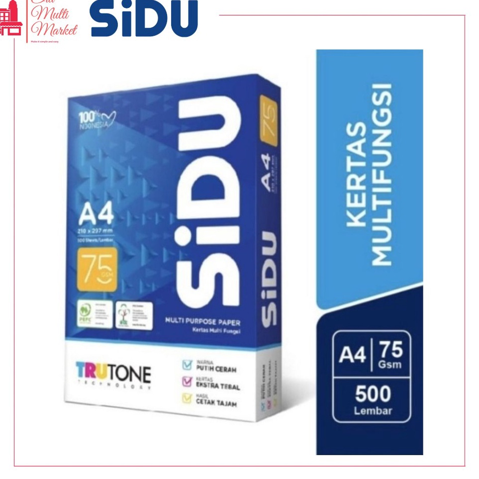 

Promo Gembira SIDU Kertas HVS A4 75 Gsm 1 rim