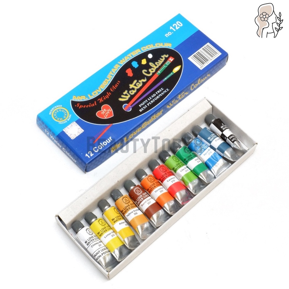 

Harga Terbatas Cat Air Mr Love Guitar 12 Cat Lukis Besar 12 Warna Water Colour