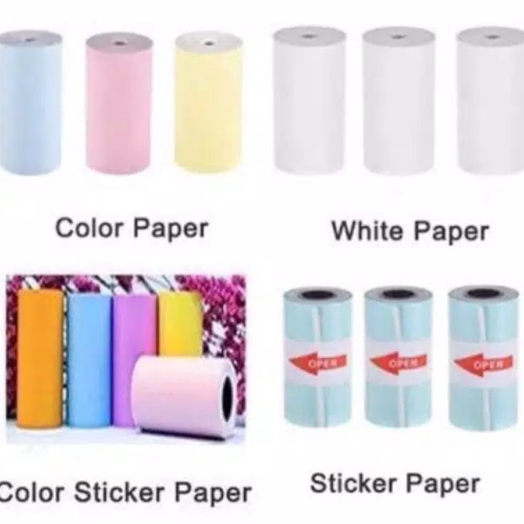 

Lebih Terpercaya COD35 Roll Kertas Struk Thermal Paper Roll PutihBerwarnaStiker 57x3 Coreless Termal EDC Thermal Printer Mini