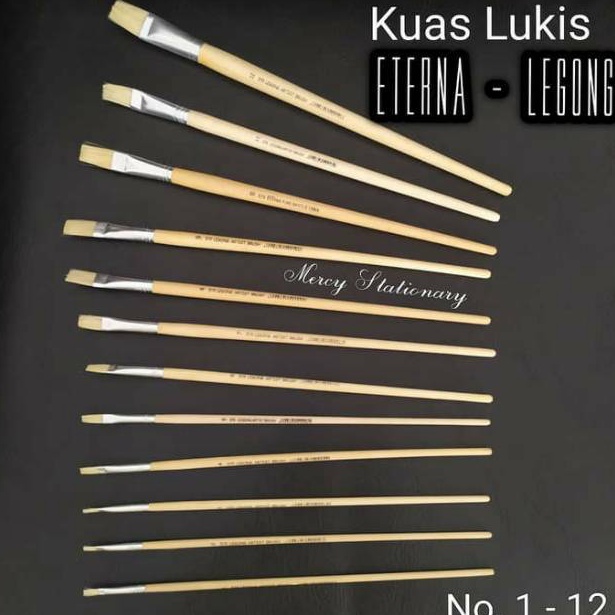 

KODE U13I 12 Pc Kuas Lukis Eterna Set Legong Cat Minyak Brush Painting