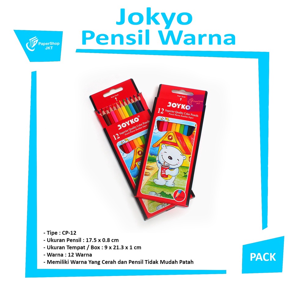 

Harga Laris Joyko CP12PB Pensil Warna 12 Panjang Pcs