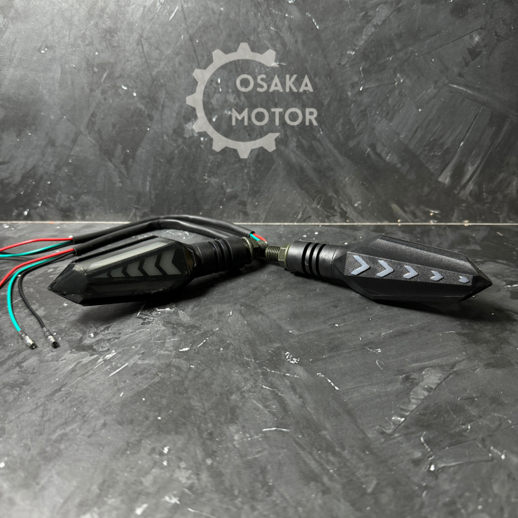 Sein Running Motor Led Panah 2 Sisi Depan Belakang Lampu Sen Led Running Motor Lampu Senja Kota Pana