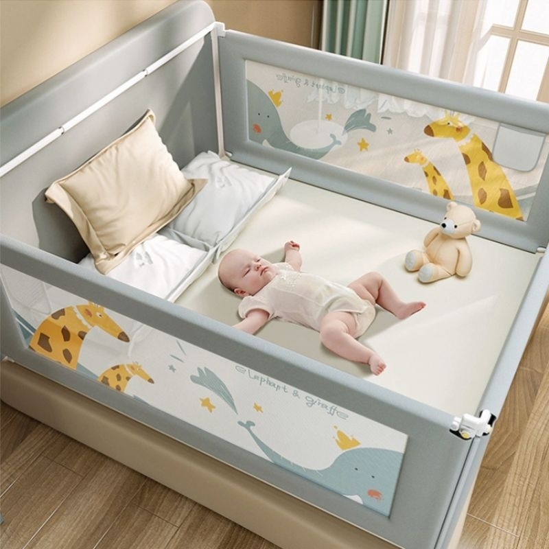 Baby bedrail pagar kasur pengaman bayi bed rail 180cm & 200 cm Bed Guard rail safety