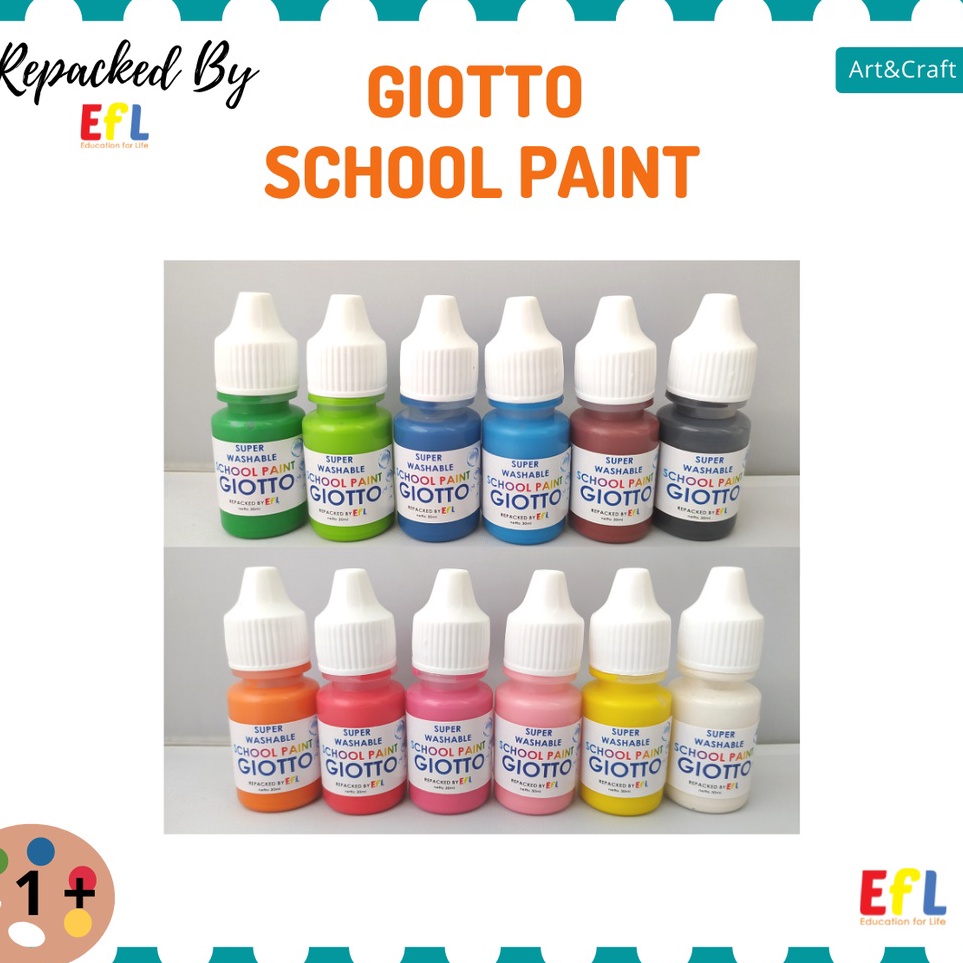 

Super Jualan Montessori School Paint GIOTTO REPACKAGE 12 warna 15ml EFL