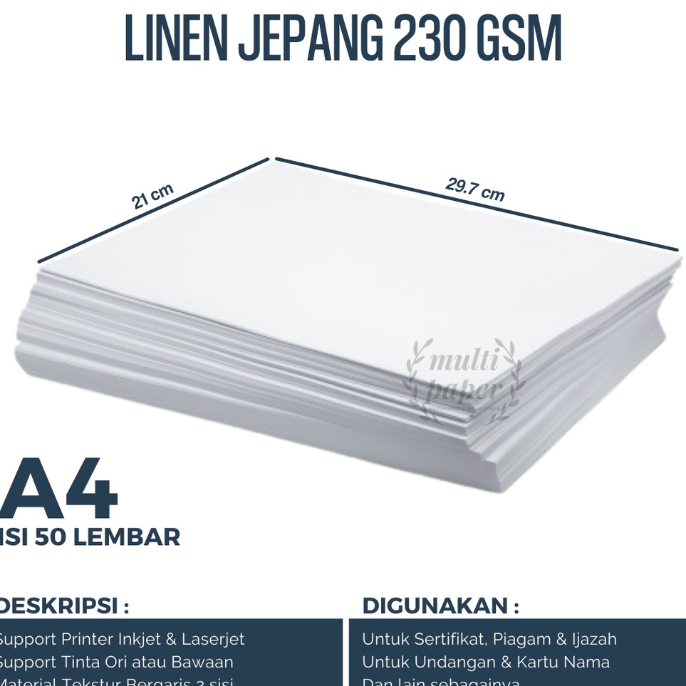 

Hadir Hebat Kertas Sertifikat Linen A4 isi 5 lembar Kertas Sertifikat A4 Linen
