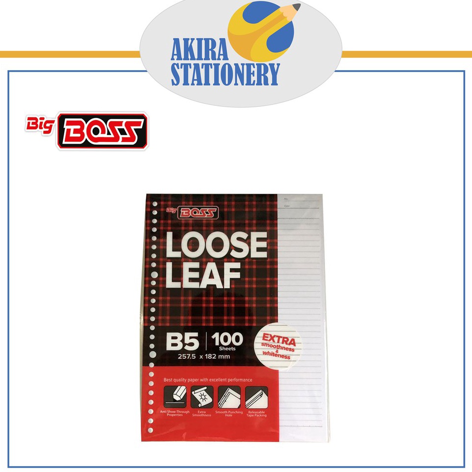 

Promo Terbatas LOOSE LEAF KERTAS FILE BIG BOSS B5 ISI 1 LEMBAR