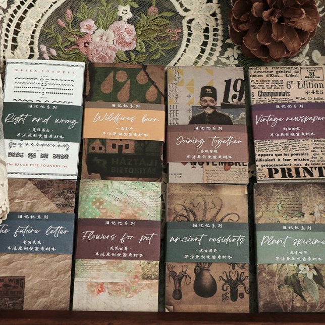 

Kejutan Hemat 6 Lembar DIY SCRAPBOOK PAPER KIT Vintage Retro Journal Craft Paper